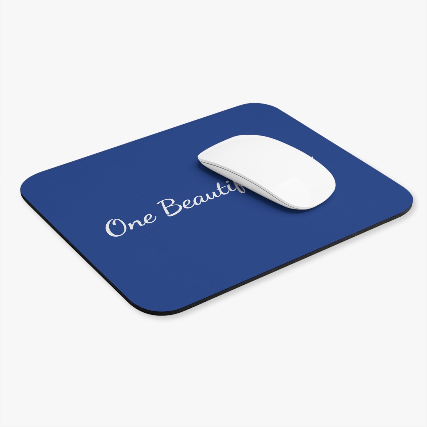 One Beautiful Life Mouse Pad — Inspirational Desk Mousepad (Blue)